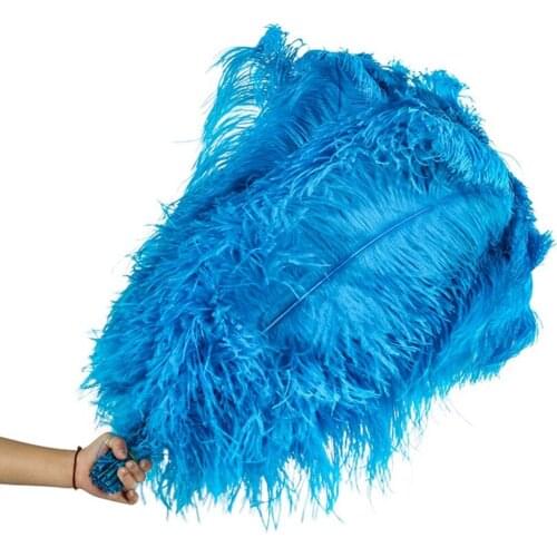 Free Shipping 10PCS Turquoise Blue Dyed Fluffy Ostrich Feathers 65-70cm 26-28Inches Long Ostrich Plumes For Wedding Centerpieces