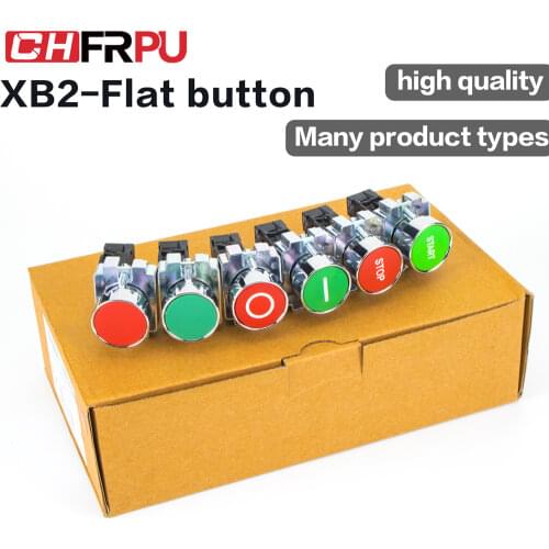 Free Shipping 22mm start stop button with the arrow symbol XB2 flat touch switch button, Self reset button switch dot switch