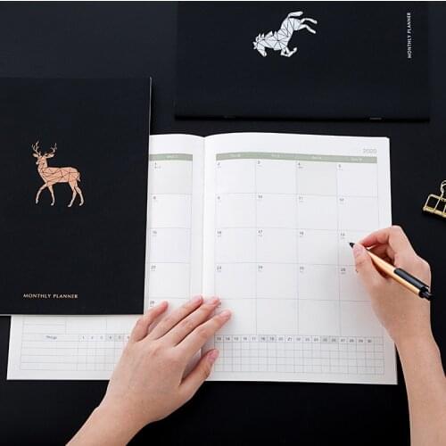 2021 Planner A4 Notebook Agenda Daily Weekly Monthly Journal Organizer 365 Days Plan Book School Office Supplies Stationery Gift