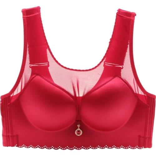 Womens fashion Sexy Seamless Adjustable Push Up Bra Plus Size Bras for Women Large Size Brassiere