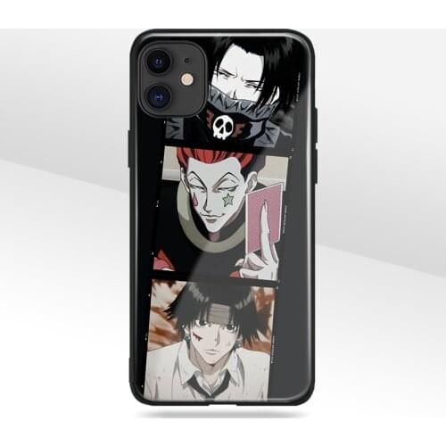 Hisoka Chrollo Feitan hxh anime glass soft silicone Phone case For iPhone SE 6s 7 8 Plus X XR XS 11 Pro 12 mini Max cover shell