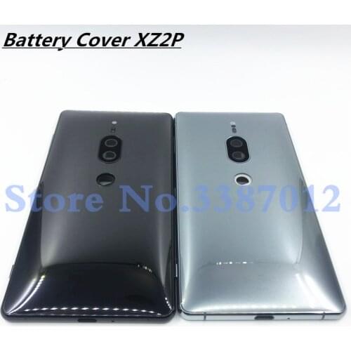 Original For Sony Xperia XZ2 Premium XZ2P Back Battery Glass Cover Rear Door Housing Case With Camera Lens And Logo+Side Buttons