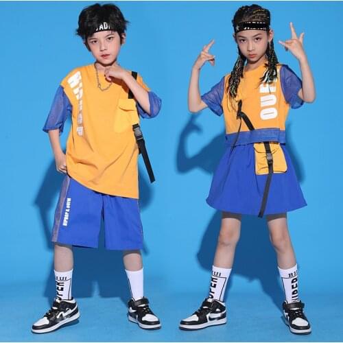 Kid Hip Hop Clothing Sweatshirt Top Crop Shirts Casual Shorts For Boys Girls Jazz Dance Costume Wear Ballroom Dance Wear DQS7455