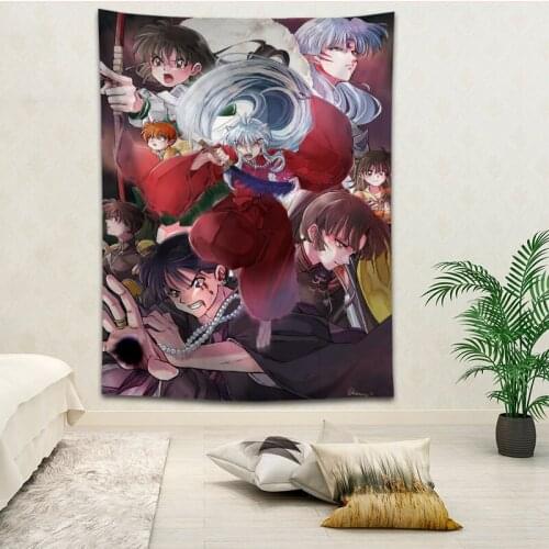 Hot Sale Custom Inuyasha Wall Hanging HD Landscape 3D Printing Digital Printing Home Decoration Tapestry