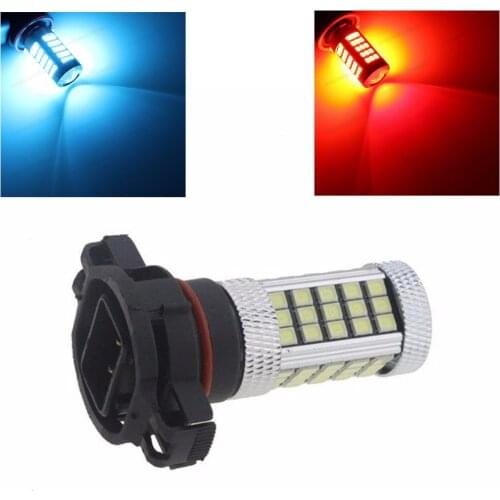 H16 5202 63 66 SMD 2835 Chip LED Projector Lens Fog DRL Driving Bulb Light Red Ice Blue