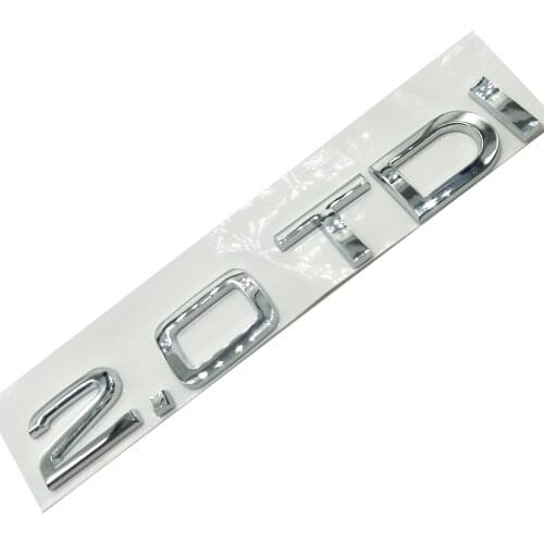 For Audi A4 S4 A5 S5 A6 C6 A7 A8 A6L 2.0TDI Chrome Emblem Car Styling Rear Trunk Letter Number Logo Sticker