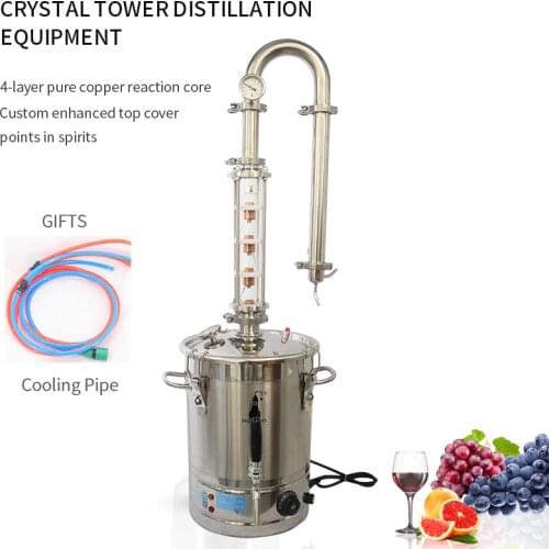 HOOLOO Crystal Tower Brewing Machine Rectification Brewing Equipment Household Gin Whiskey Distiller High Quality
