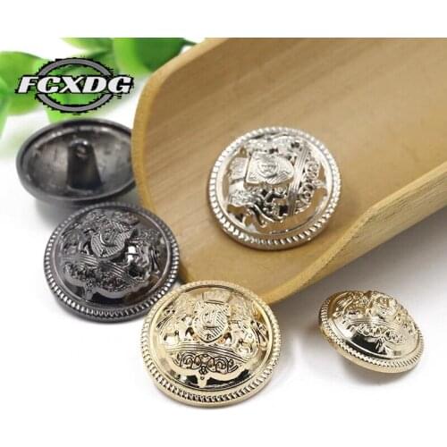 College Style Mens Button Up Shirt Sewing Supplies and Accessories Jacket Buttons for Clothes 20mm Handmade DIY Golden Buttons