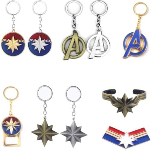New Marvel Avengers 4 Endgame Figure Keychain Ironman/Spiderman/Captain Marvel Avengers Key Chain Kids Toy Gift Jewelry