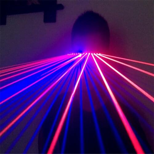 T99 Red laser light glasses disco blue laser dj glasses ballroom dance laser costumes laser man show colorful disco projector