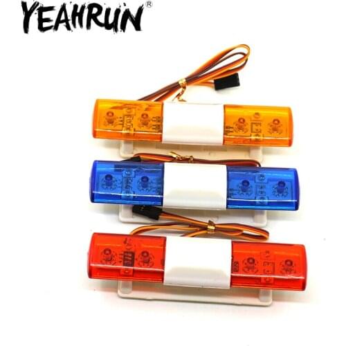 RC Model Car Police LED Night Flash Light 360 Degree Rotation RC Car Parts 105x25x20mm 4.8V-6V LED Police Flash Light