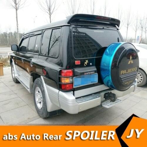 For Mitsubishi PAJERO V33 Spoiler 2001-2005 V33 spoiler High Quality ABS Material Car Rear Wing Primer Color Rear Spoiler