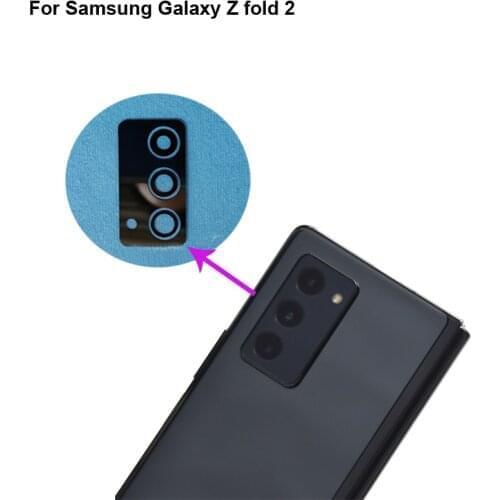 Black High quality For Samsung Galaxy Z fold 2 Back Rear Camera Glass Lens test good For Galaxy Z fold2 Replacement SM-f9160