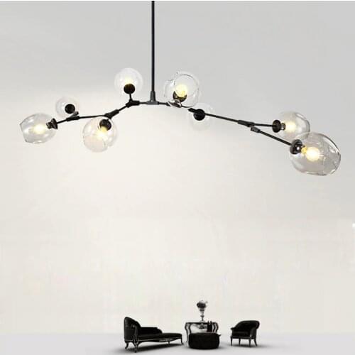 Ditoon Glass Ball Chandelier Nordic Lighting Modern Chandeliers Colorful Lampshade Pendent Lamp Glass Ball Luster