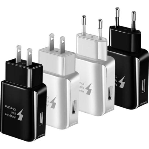 100pcs/lot USB Quick Charger EU US Plug 5V 2A Travel Wall Fast Charger Adapter Mobile Phone Chargers For Samsung Xiaomi phone