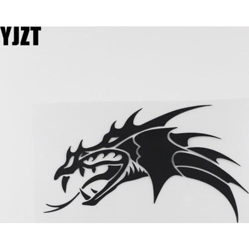 YJZT 16.8CMX10CM High Quality Dragon Head Window Accessories Decals Vinyl Car Sticker 13C-0162