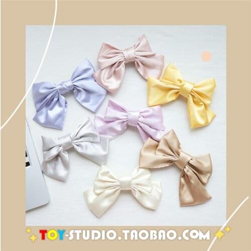 1Pcs Korean Large Bowknot Hair clips Lovely Satin Bowknot Sweet Girls Hair Accessories