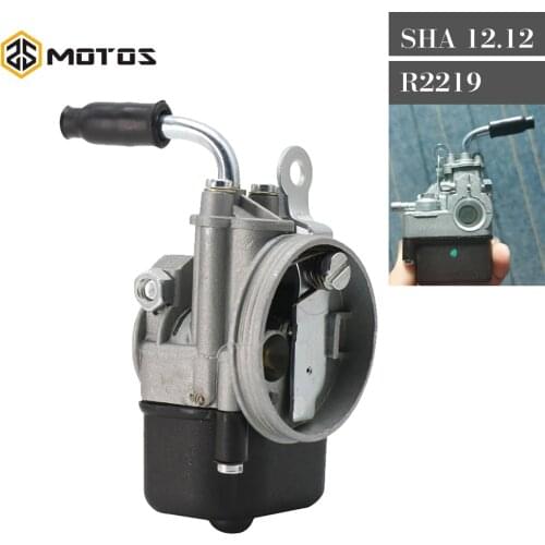 ZS MOTOS Motorcycle Carburador SHA 12 For PIAGGIO Ciao Vespa SHA1212 R2219 Carburador For Dellorto SHA 12 Dellorto Carburador