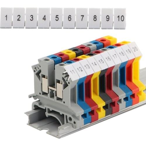 10pcs/lots Blue/Grey/Red/Black/Green/Yellow DIN UK-2.5B Rail Universal Terminal Blocks Screw Type UK2.5B Phoenix Type
