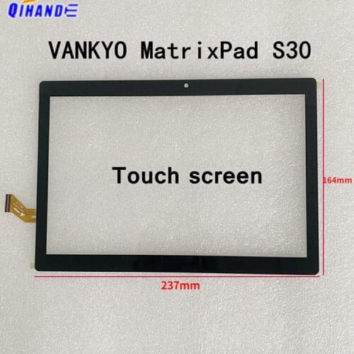 2.5D New 10.1'' Inch Touch For Vankyo MatrixPad S30 Tablet Screen Panel Outer Digitizer Glass Touch Sensor With Plastic Frame