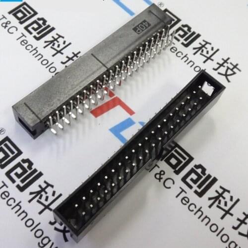 20PCS 2.54mm 2x20Pin DC3 40 Pin Right Angle(90 Degree) Male Shrouded PCB IDC Socket Box header