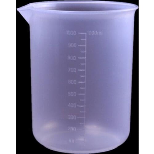 4pcs/lot 1000ml Plastic Graduated Beaker Cup Laboratory Chemistry set lab PP beaker