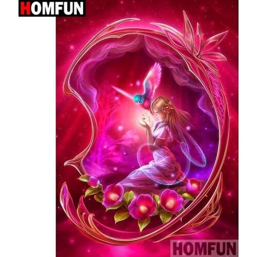 HOMFUN Full Square/Round Drill 5D DIY Diamond Painting "Beauty bird" Embroidery Cross Stitch 3D Home Decor Gift A12277