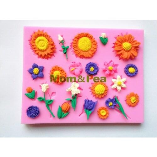 Free Shipping Flowers Silicone Mold Cake Decoration Fondant Cake 3D Food Grade Silicone Mould 0280