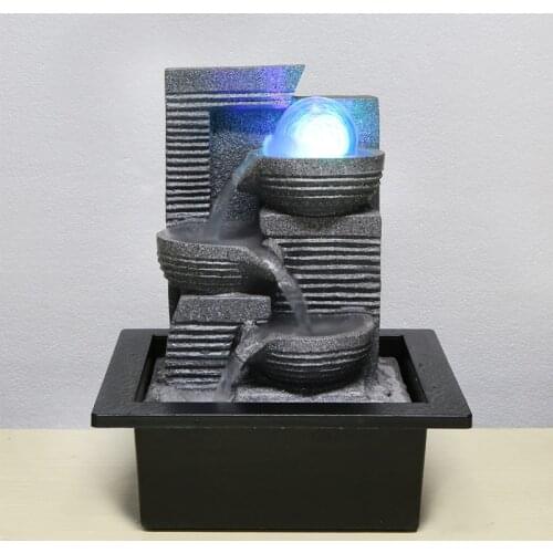 Decorative fountains Indoor Water Fountains Resin Crafts Gifts feng shui fountain Desktop home fountain 110V 220V G