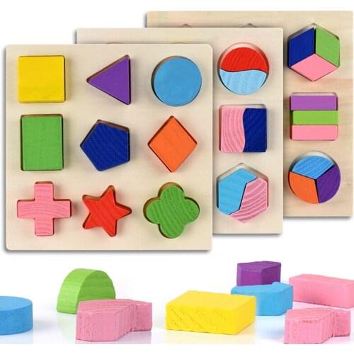 Wooden Geometric Shapes toy Montessori puzzle bebe Math sudoku Preschool Learning Educational Game Toys for Children puzzles toy