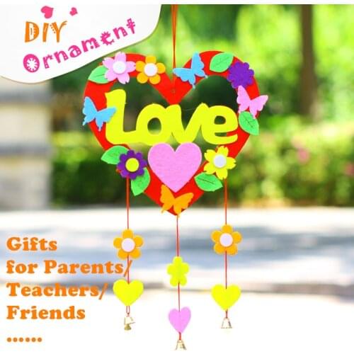Kids DIY Non-woven Hanging Ornaments Sticker Kindergarten Creative Gift Children Handmade DIY Decoration Material Package