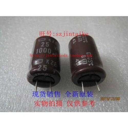30PCS/50pcs NIPPON electrolytic capacitor 25V1000UF 13X20 high-frequency low-resistance long life KZE motherboard free shipping