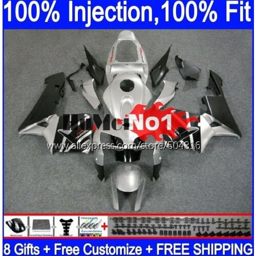 Injection For HONDA silvery gloss CBR 600RR 600F5 600CC CBR600RR 107MC.35 CBR 600 CBR600 RR 2005 2006 CBR600F5 F5 05 06 Fairings