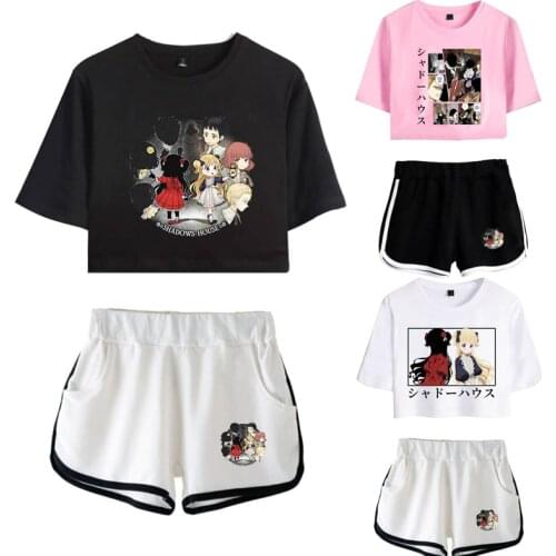 Anime SHADOWS HOUSE Cosplay Costume Emilico Kate Sports Wear Short Sleeve TShirt Sport Suits Tees Running Sets For Women Girls