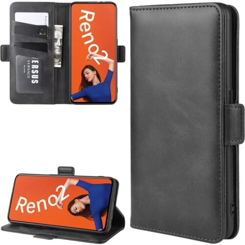 Case For OPPO Reno 2 Leather Wallet Flip Cover Vintage Magnet Phone Case For OPPO Reno 2 Coque