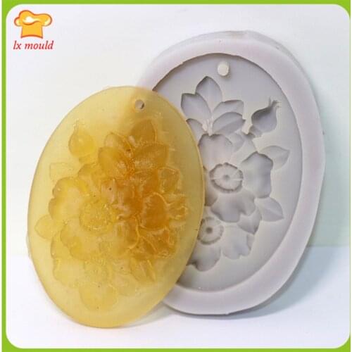LXYY Pastoral Rose Silicone Molds Soap Plaster Clay Mould Tools Aroma Diffuser Moulds