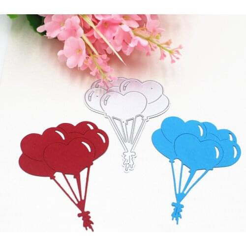 LOVE balloons Metal Cutting Dies Embossing Mold DIY Scrapbooking Album Paper Craft Knife Mould Cards Custom Blade Punch Stencils