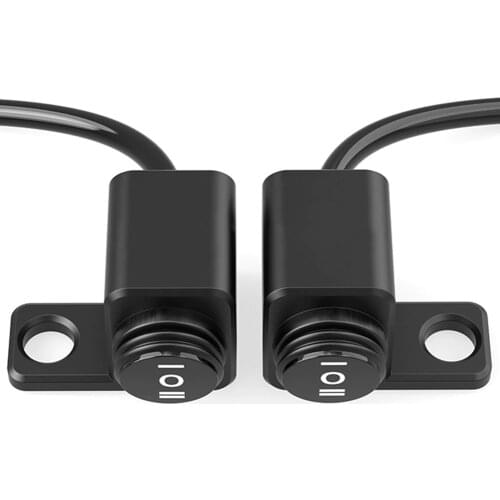 IP68 Modified Motorcycle Aluminum Alloy Rearview Mirror Seat Headlight Spotlight Double Flashing Steering Multi-Function Switch