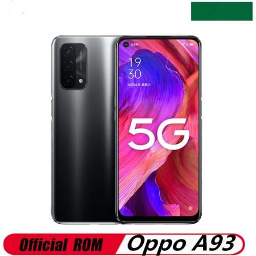 In Stock Oppo A93 5G Cell Phone Android 11.0 Fingerprint 48.0MP Octa Core 6.5" 90HZ 5000mAh 18W Charger 8GB RAM 256GB ROM OTA