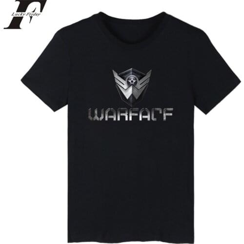 LUCKYFRIDAY Warface fitness t-shirt for men 2017 camisa masculina short sleeve black T shirt Warface logo Male T Shirts xxs-4xl
