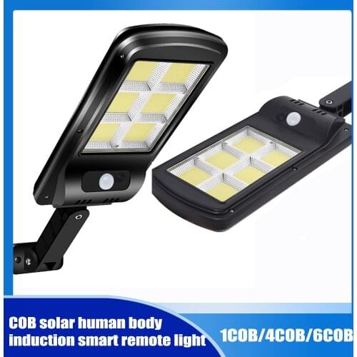 COB Solar Light PIR Motion Sensor Garden Wall outdoor Solar street lamp Waterproof Lamp Smart Remote Control Lamp