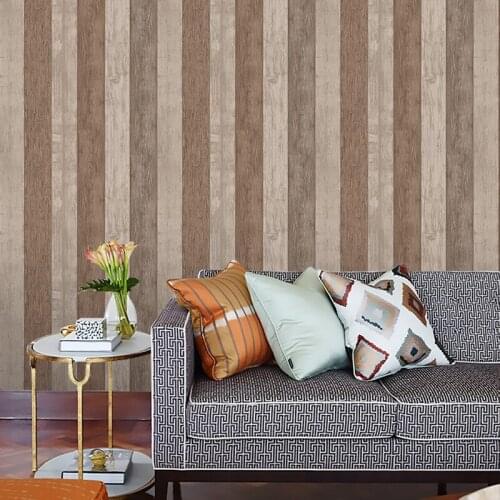 Beibehang European style retro wood texture non - woven wallpaper nostalgic living room student dormitory tea shop wallpaper