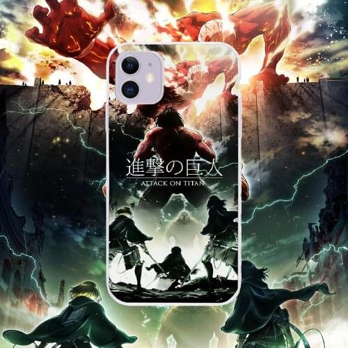 Attack on Titan Anime Phone Case For Samsung Galaxy Note 4 8 9 10 20 S8 S9 S10 S10E S20 Plus UITRA Ultra transparent pretty Etui