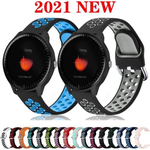Silicone Strap For garmin vivoactive 3 venu SQ Forerunner 245/645 Vivomove HR 2/2S 20mm 22mm band For GarminActive Vivoactive 4