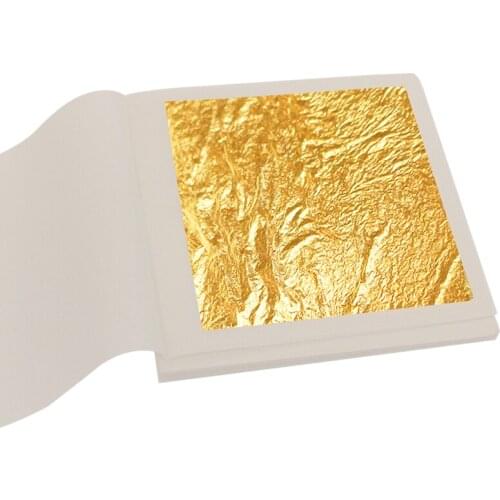 Edible 24K Pure Gold Leaf Sheets 100pcs 10x10CM Gold Foil Food Cake Foil for Cosmetology DIY Decoration Skin Care Food Colors