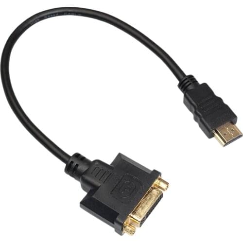 Top Quality 1FT 0.3M HDMI to DVI DVI-D 24+5 Adapter Gold Plated Male to Female Cable for HDTV 1080P HD Converter Adapter