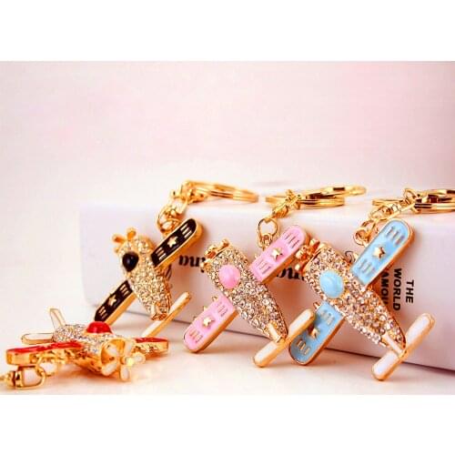 XDPQQ Fashion Keychain Aircraft Helicopter Model Metal Drip Keychain Men Motorcycle Keychain Small Gift