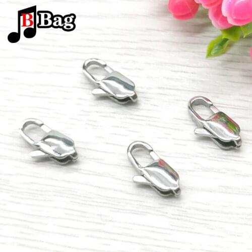 5pcs/lot Snap Lobster Clasp Hooks Gold Silver Plated DIY Jewelry Making Findings for Keychain Neckalce Bracelet Supplies