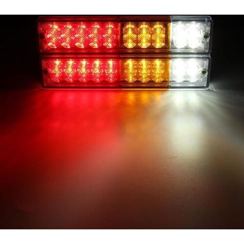 2pcs Trailer Lights 12V Waterproof LED Stop Rear Tail Running Brake Reverse Light Turn Indiactor ATV Truck Taillights Lamp