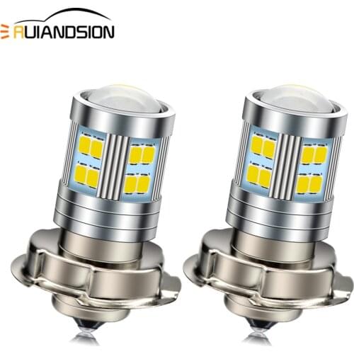 2Pcs 2835SMD 24Leds H6M P15D P26S P36D Motorcycle Led Headlight Scooter Motorbike Moped Bulb 6V 10-30V 12V 24V 800Lm White 6000K